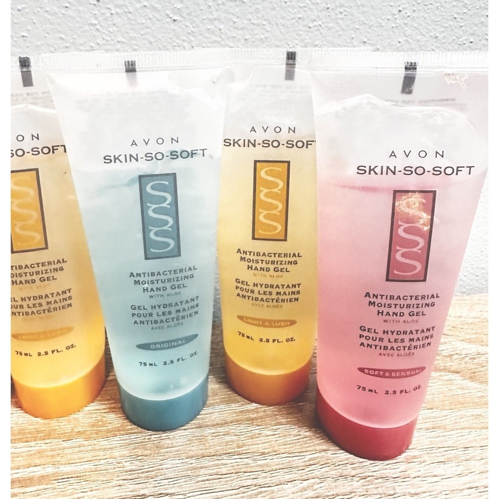 Avon Skin So Soft Antibacterial 2.5 Fl oz Hand Gel NEW Lot Of 5 Discontinued